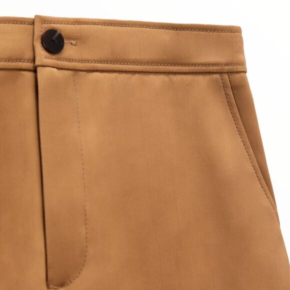 ZARA | Taupe Brown | POCKET CHINO SHORTS - Picture 4 of 11